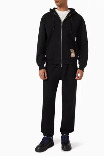 Check Label Jogging Pants in Cotton
