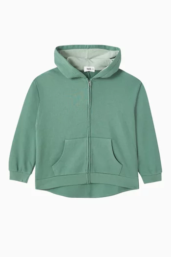 Zip Hoodie in Jersey