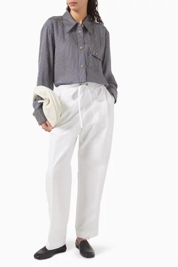 Trenton Drawstring Pants in Cotton