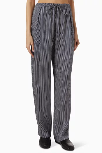Trenton Drawstring Pants in Viscose-silk