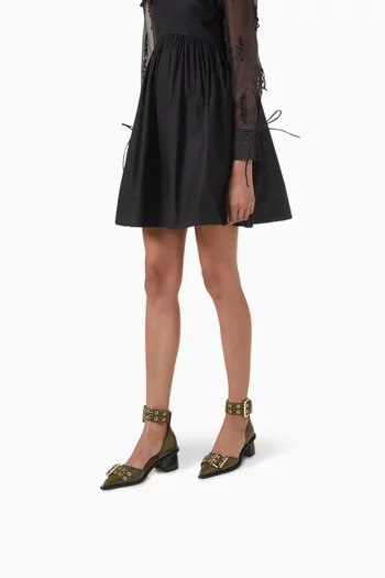 Buckle 50 Ankle-strap Pumps in Faux Leather