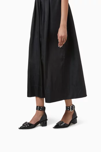 Buckle 50 Ankle-strap Pumps in Faux Leather