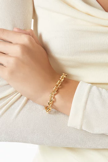 Shape Chain Bracelet in 18kt Gold-plated Sterling Silver