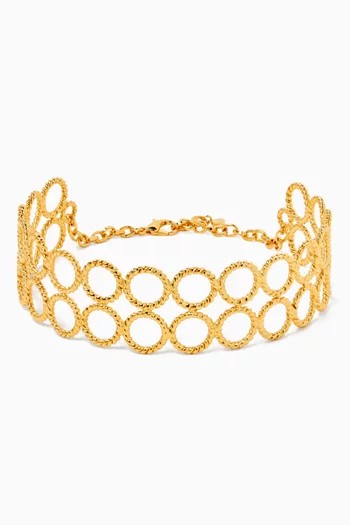 Halo Choker in 24kt Gold-plated Brass