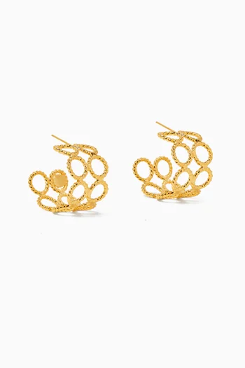 Harmony Hoops in 24kt Gold-plated Brass