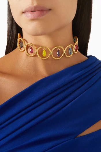 Serenity Choker in 24kt Gold-plated Brass