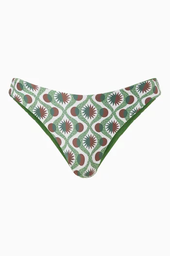 Printed Bikini Briefs in Lycra