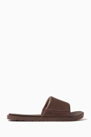 Seaside II Slides in Leather