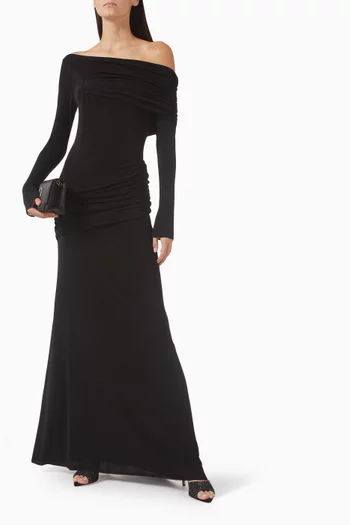 Rochel Draped One-shoulder Dress in Single-jersey