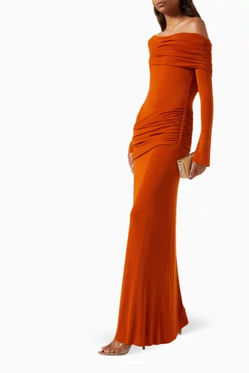 Rochel Draped One-shoulder Dress in Single-jersey