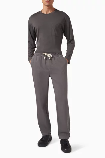 Travel Pants in Textured Terry Denim