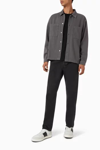 Relaxed Double Pocket Shirt in Cotton Terry