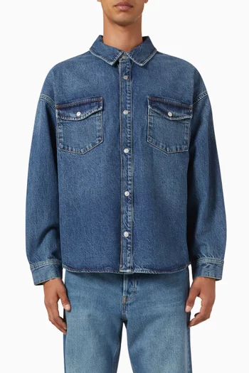 Relaxed Double Pocket Shirt in Denim