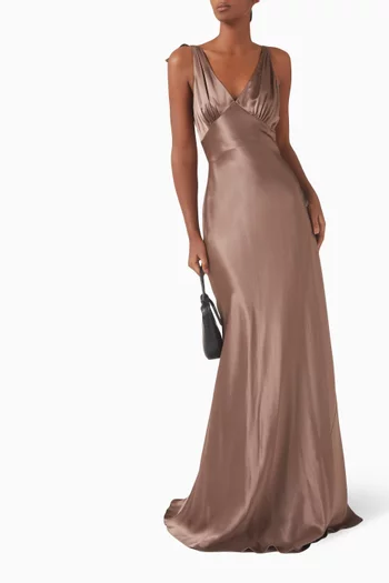 Pernille Maxi Dress in Silk