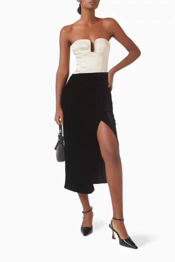 Minara Midi Dress in Velvet