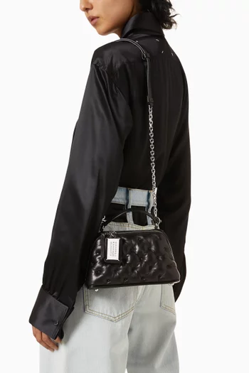 Glam Slam Trapezoid Top-handle Bag in Leather