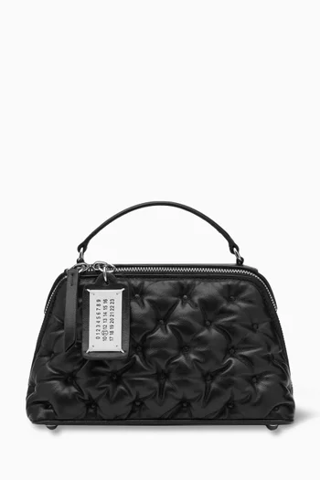 Glam Slam Trapezoid Top-handle Bag in Leather