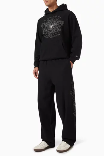 Script Logo Chainstitch Popover Hoodie in Cotton
