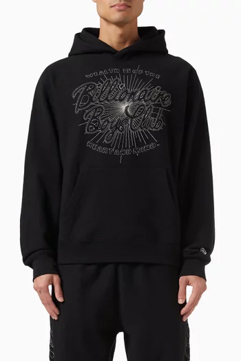 Script Logo Chainstitch Popover Hoodie in Cotton