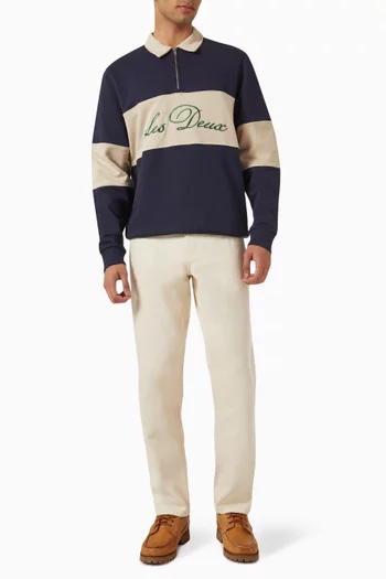Cory Zipper Rugby Sweatshirt in Cotton