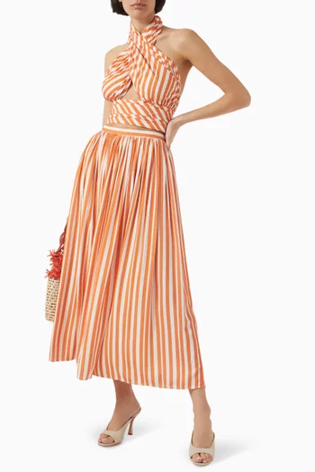 Striped Halterneck Top