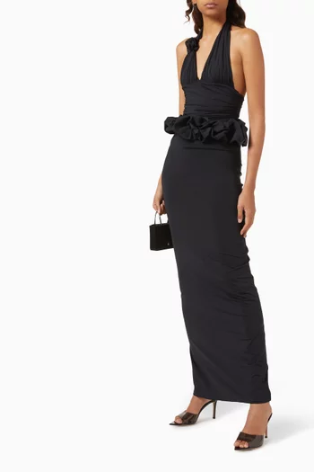 Galini Halter Top in Stretch Nylon