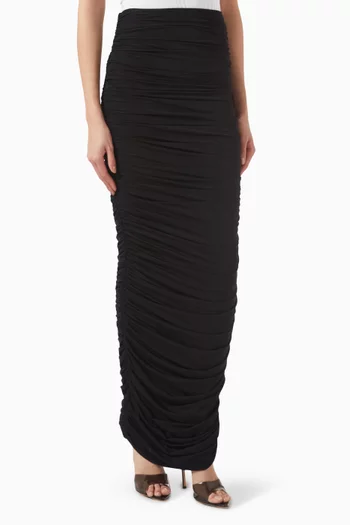 High-waist Slit Midi Skirt