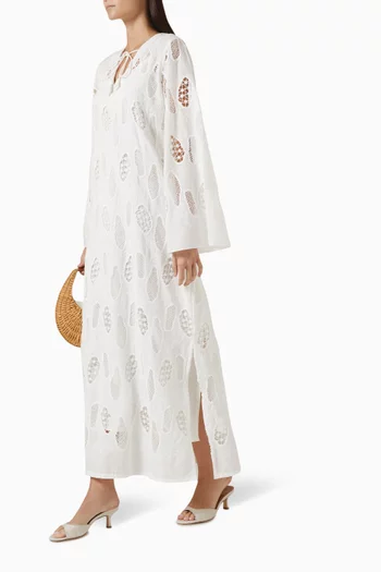 Lila Kaftan in Linen