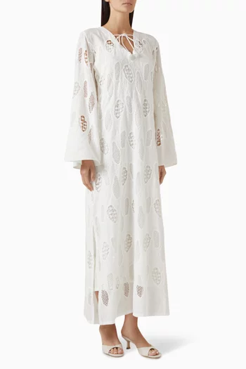 Lila Kaftan in Linen