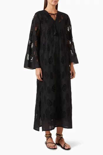 Lila Kaftan in Linen