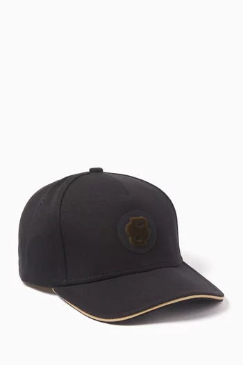 Double B Monogram Cap in Cotton-blend