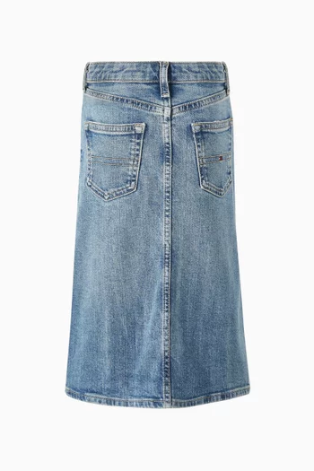 Knee-length Skirt in Denim
