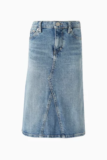 Knee-length Skirt in Denim