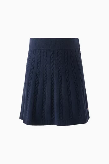 Mini Cable Knit Skirt