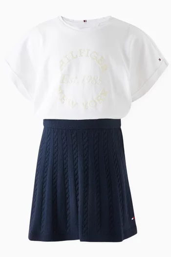 Relaxed Logo Crewneck T-Shirt in Cotton