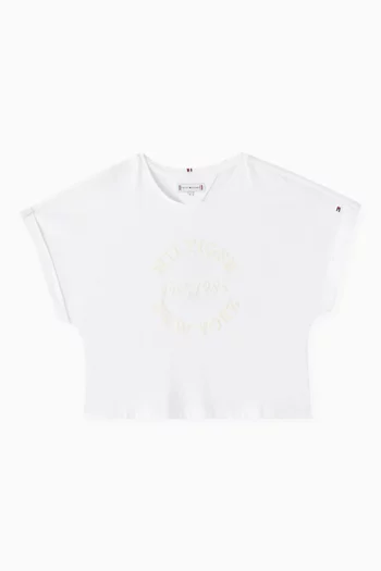 Relaxed Logo Crewneck T-Shirt in Cotton