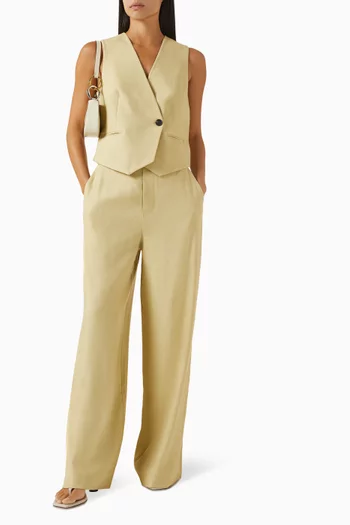 Montecito Vest Top in Linen Viscose-blend