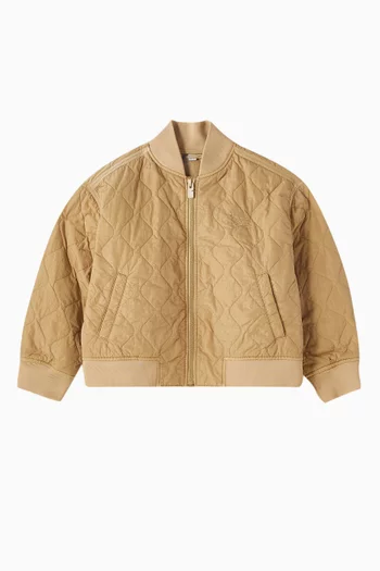 Bomber Jacket in Quilted Nylon