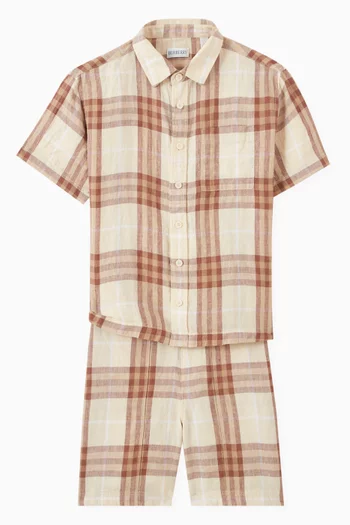 Devon Check-print Shirt in Cotton