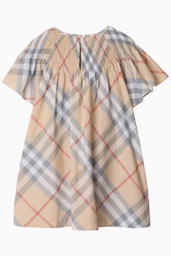 Plaid Pattern Dress in Cotton