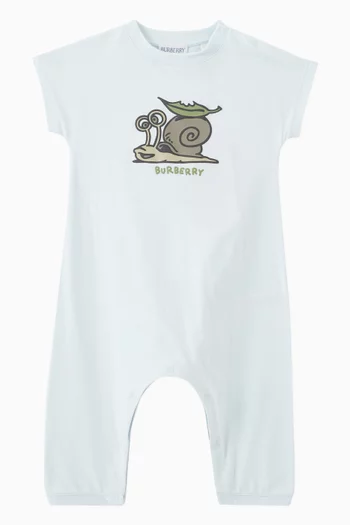 Snail Graphic Romper in Cotton