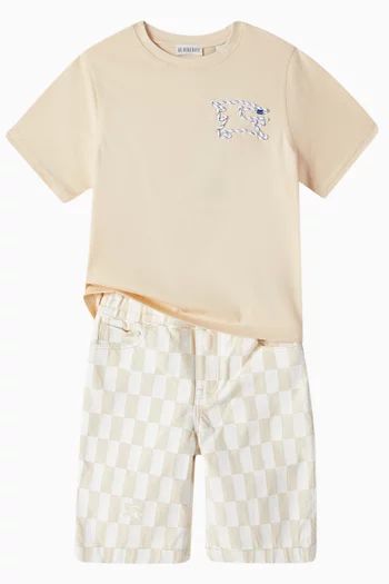 Check Bermuda Shorts in Cotton