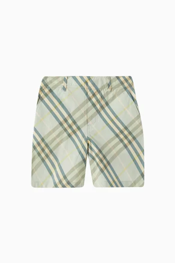Check Bermuda Shorts in Cotton-poplin