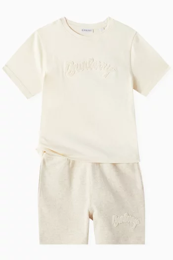 Logo-patch T-shirt in Cotton