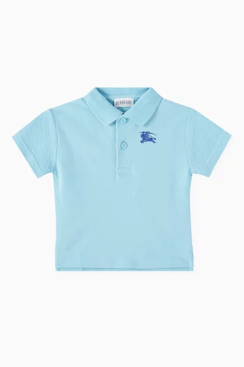 Equestrian Knight Polo Shirt in Cotton Pique