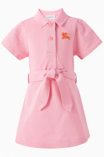 Astrid Equestrian Knight Polo Dress in Cotton Pique