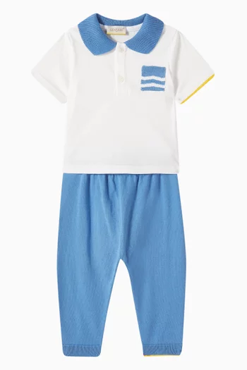 Polo T-shirt in Cotton-knit