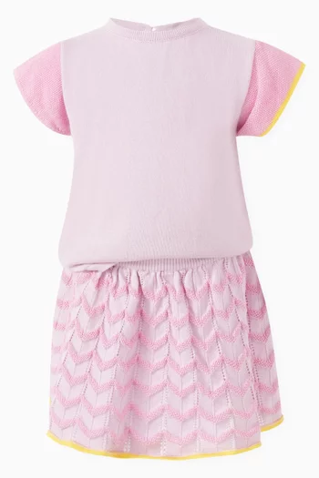 Knitted T-shirt in Cotton-blend