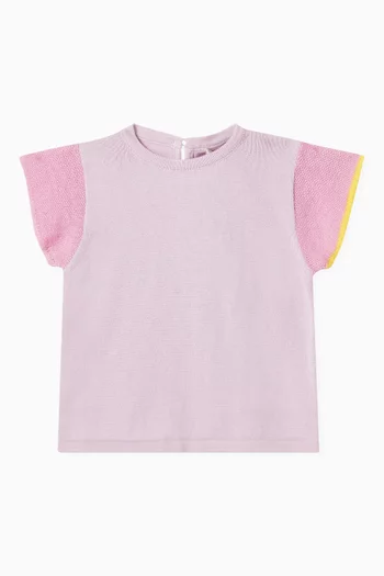 Knitted T-shirt in Cotton-blend