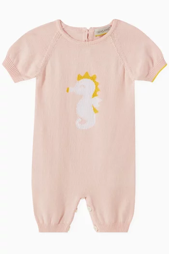 Seahorse Romper in Silk-cotton
